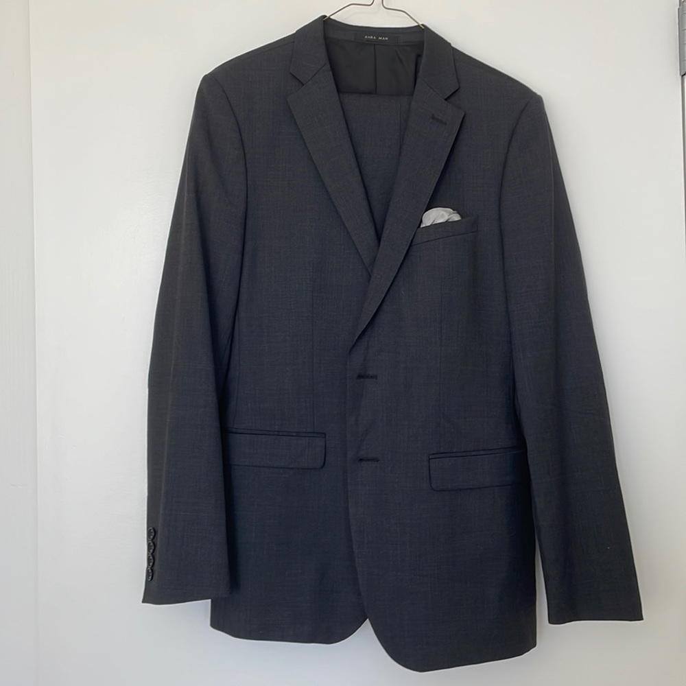 Zara suit grey - blazer 38 pants 40